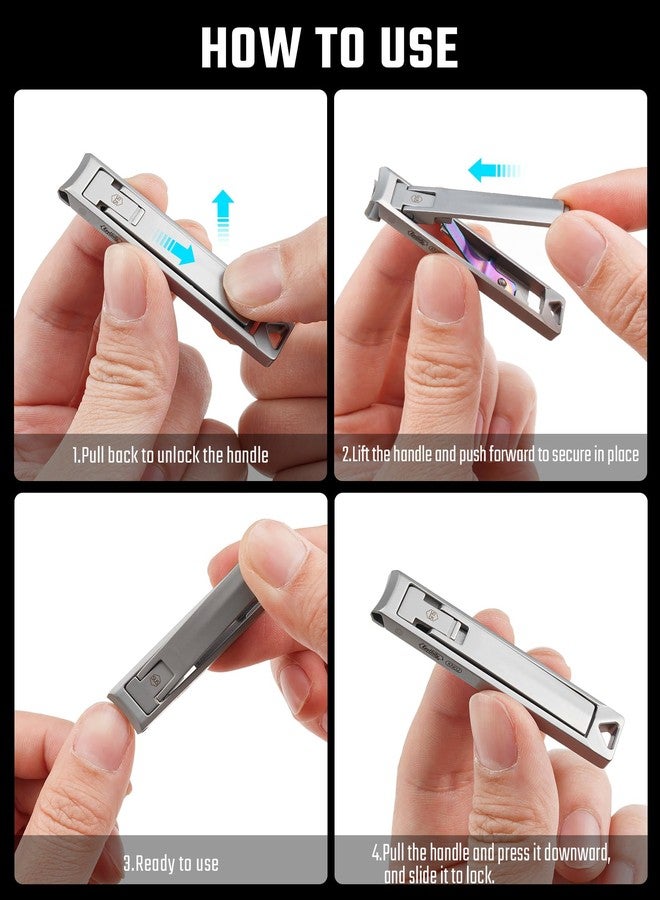 KeyUnity مقص أظافر KeyUnity KN02، قابل للطي، مصنوع من الفولاذ المقاوم للصدأ، مناسب للسفر والاستخدام اليومي. - Image 5